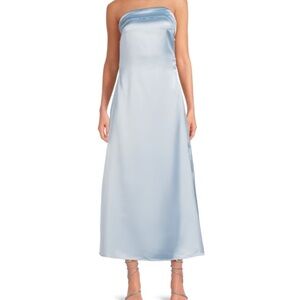 Vero Moda Light Blue Strapless Maxi Dress